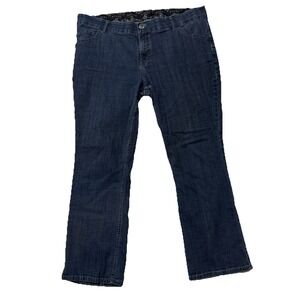 Lee Riders Size 18 Mid Rise Straight Leg Jeans Stretch Dark Wash